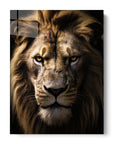 Angry Lion Black Portrait