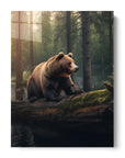 Bear Climbing Tree Trunk