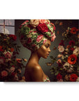 Black Woman Flowers Roses