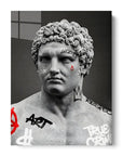 Greek Vandalism Statue