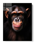 Happy Chimpanzee Black Portrait