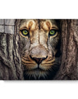Lion Hiding Tree Horizontal