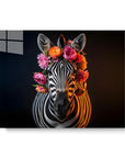 Zebra Flowers Wreath