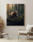 Bear Climbing Tree Trunk