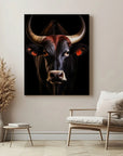 Bull Black Portrait