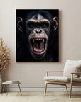 Chimpanzee Black Portrait