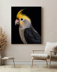 Cockatiel Black Portrait