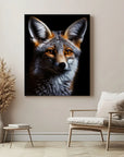 Cross Fox Black Portrait