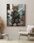 Cute Samurai Cat