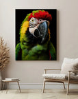 Macaw Parrot Black Portrait