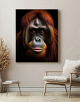 Orangutan Black Portrait