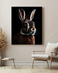 Rabbit Black Portrait