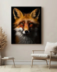 Red Fox Black Portrait
