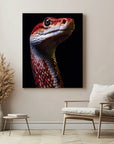 Red Snake Black Portrait