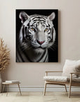 White Tiger Black Portrait