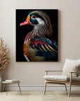 Wood Duck Black Portrait