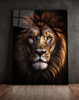 African Lion Black Portrait