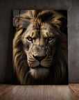 Angry Lion Black Portrait