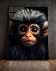 Baby Colobus Monkey Black Portrait