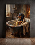 Dog In Bath Chilling