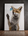 Fox Catching Butterfly