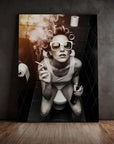 Girl on Toilet Smoking