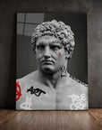 Greek Vandalism Statue