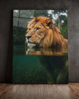 Lion In River