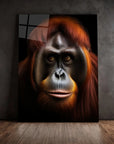 Orangutan Black Portrait
