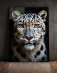 Snow Leopard Black Portrait