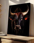 Bull Black Portrait