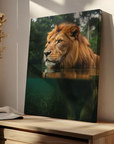 Lion In River