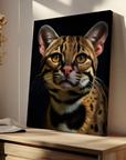 Ocelot Black Portrait