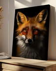 Red Fox Black Portrait