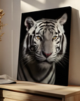 White Tiger Black Portrait