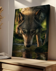 Wolf Drinking Water