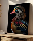 Wood Duck Black Portrait