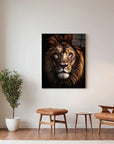 African Lion Black Portrait