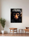 Baby Colobus Monkey Black Portrait