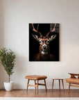 Deer Black Portrait