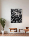 Dog Black And White Flowers