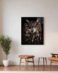 Earasian Eagle Owl Black Portrait