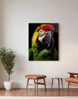 Macaw Parrot Black Portrait