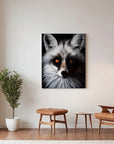 Marble Fox Black Portrait
