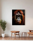 Orangutan Black Portrait