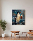 Penguin Drinking Beer