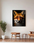 Red Fox Black Portrait