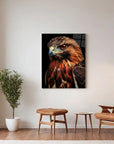 Red Tailed Hawk Black Portrait