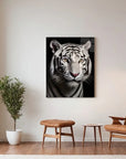 White Tiger Black Portrait