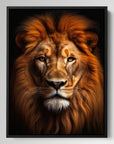 Beautiful Lion Black Portrait